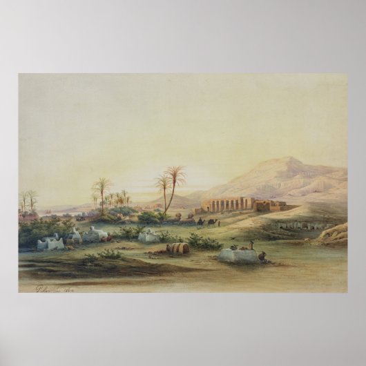 神殿の廃墟とナイルの谷 ポスター (正面)