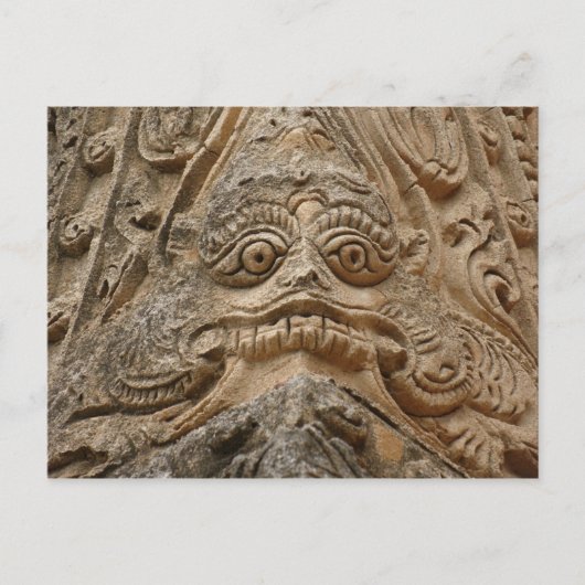 神殿の彫刻 ポストカード (正面)