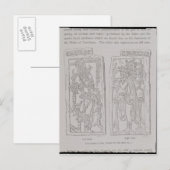 「神殿」の彫刻石 ポストカード (正面/裏面)