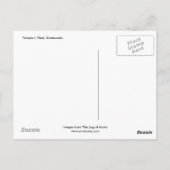 神殿I、ティカル、グアテマラ ポストカード (裏面)