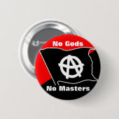 神無し赤いマスター無しおよび黒いボタン 缶バッジ (正面&裏面)