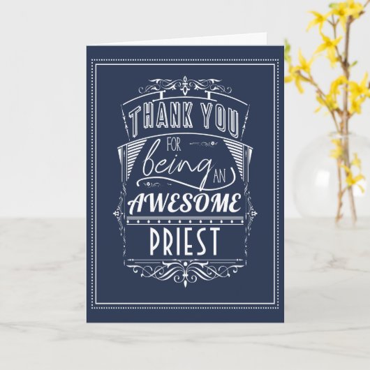 神父ありがとう カード (黄色い花)