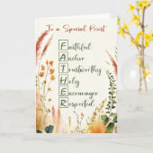 神父の日のアクロスティックな言葉 カード (黄色い花)