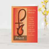 神父の日、羊飼いの杖と炎 カード (黄色い花)