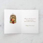 神父の記念日の調整神聖なハートイエス カード (内部)