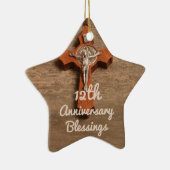 神父12回叙勲記念日バラと念珠 セラミックオーナメント (右)