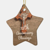 神父12回叙勲記念日バラと念珠 セラミックオーナメント (左)