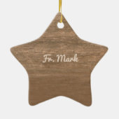 神父70周年記念バラとロザリオ セラミックオーナメント (裏面)