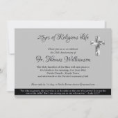 神父 副神父 25周年記念 銀 招待状 (正面)