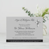 神父 副神父 25周年記念 銀 招待状 (スタンド正面)