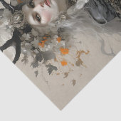 神異教の神と〔雄ジカの〕枝角 薄葉紙 (詳細)