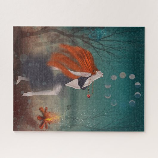 神異教の神のパズル異教の、月光の中で ジグソーパズル (横)