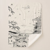 神社富士江戸時代インスパイア将軍 シェルパブランケット (正面)