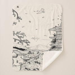 神社富士江戸時代インスパイア将軍 シェルパブランケット