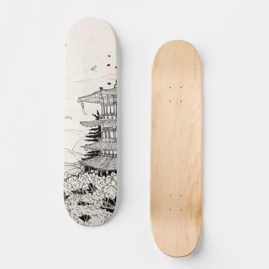 神社富士江戸時代インスパイア将軍 スケートボード (正面)