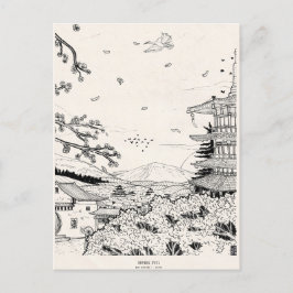 神社富士江戸時代インスパイア将軍 ポストカード