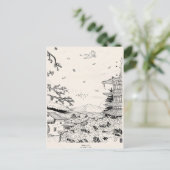 神社富士江戸時代インスパイア将軍 ポストカード (スタンド正面)