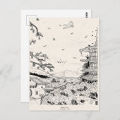 神社富士江戸時代インスパイア将軍 ポストカード (正面/裏面)