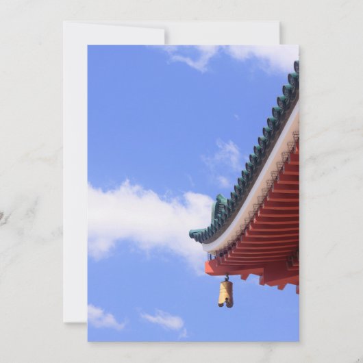 神社屋根 サンキューカード (正面)