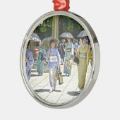 神社日本のフェスティバル メタルオーナメント (左)