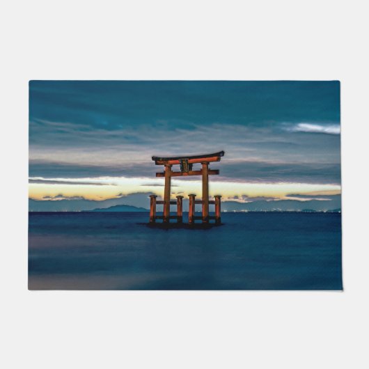 神社鳥居日本の門 ドアマット (正面)