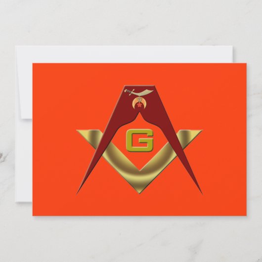 神社、フリーメイソンへの招待 招待状 (正面)