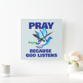 神祈が聞! スクエア壁時計 (ホーム)