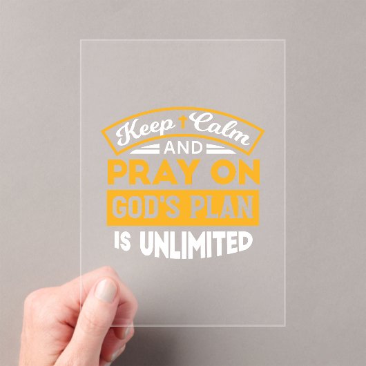 神祈の無制限の計画に基づいて信頼し、信頼する アクリル招待状 (インサイチュ (ポータブル))