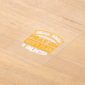 神祈の無制限の計画に基づいて信頼し、信頼する アクリル招待状 (レイダウン)