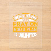 神祈の無制限の計画に基づいて信頼し、信頼する アクリル招待状 (正面)