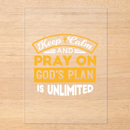 神祈の無制限の計画に基づいて信頼し、信頼する アクリル招待状 (正面)