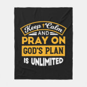 神祈の無制限の計画に基づいて信頼し、信頼する フリースブランケット (正面)