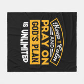 神祈の無制限の計画に基づいて信頼し、信頼する フリースブランケット (正面(横))