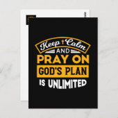 神祈の無制限の計画に基づいて信頼し、信頼する ポストカード (正面/裏面)