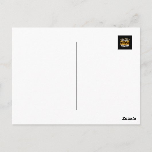 神祈の無制限の計画に基づいて信頼し、信頼する ポストカード (裏面)