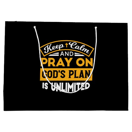 神祈の無制限の計画に基づいて信頼し、信頼する ラージペーパーバッグ (裏面)