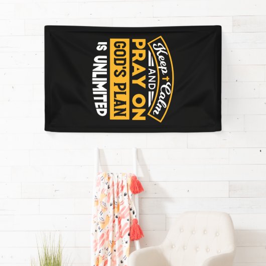 神祈の無制限の計画に基づいて信頼し、信頼する 横断幕 (インサイチュ)