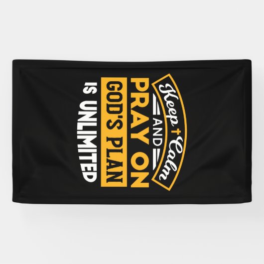 神祈の無制限の計画に基づいて信頼し、信頼する 横断幕 (横)