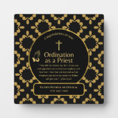 神祭司贈答牧師デアコン調整カスタム フォトプラーク (正面)