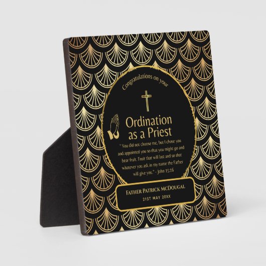 神祭司贈答牧師デアコン調整カスタム フォトプラーク (正面)