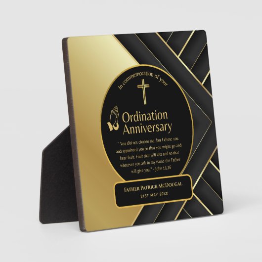 神祭司贈答牧師デアコン調整カスタム フォトプラーク (正面)