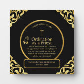 神祭司贈答牧師デアコン調整カスタム フォトプラーク (正面)