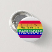 "神私をですゲイプライドのすばらしい"はバッジ考えます 缶バッジ (正面&裏面)