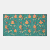 神秘のクリスタルを背にしたトカゲと騎手 デスクマット (正面)