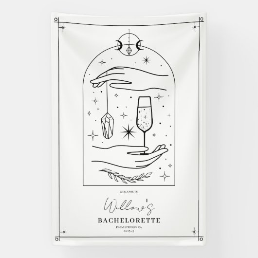 神秘のタロットカード独身最後の夜 横断幕 (縦)