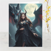 神秘のドラゴンアート カード (黄色い花)