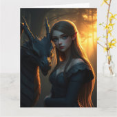 神秘のドラゴンアート カード (黄色い花)