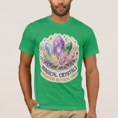 神秘のプリズム | 魔法のクリスタルクラスターグラフ Tシャツ (正面)
