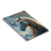 神秘のユニコーンが魔法の山々に佇む ノートブック (右側)