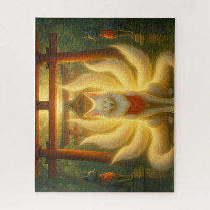 神秘の九尾狐と稲荷神社/Mystic Nine-Tailed Fox at Inari Shrine ジグソーパズル